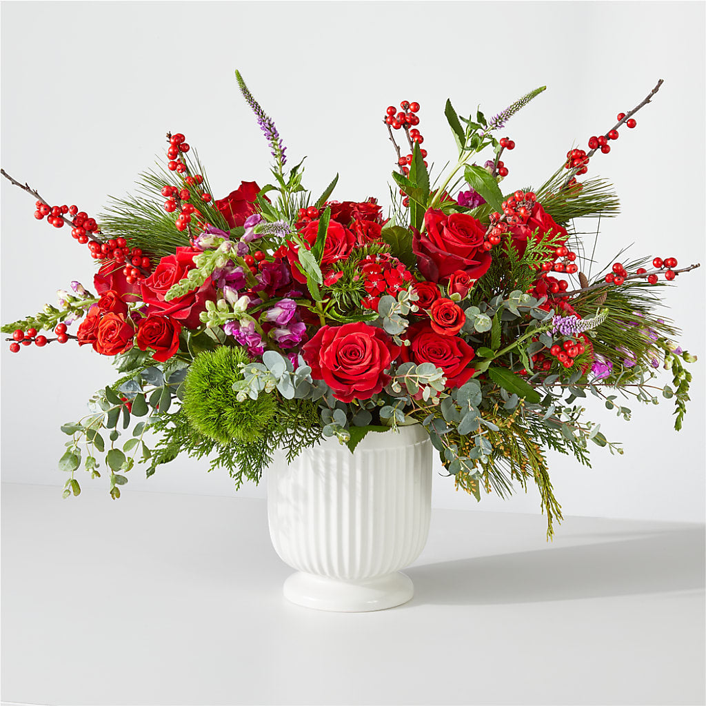 Big Red Bow Bouquet – Blossom Shop, Conroe TX