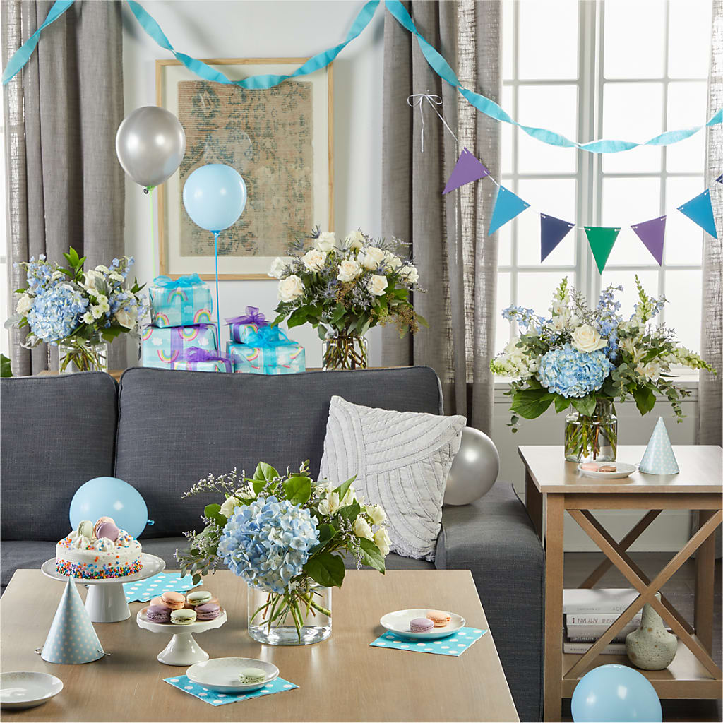 Carolina Blue Bouquet Set – Blossom Shop, Conroe TX