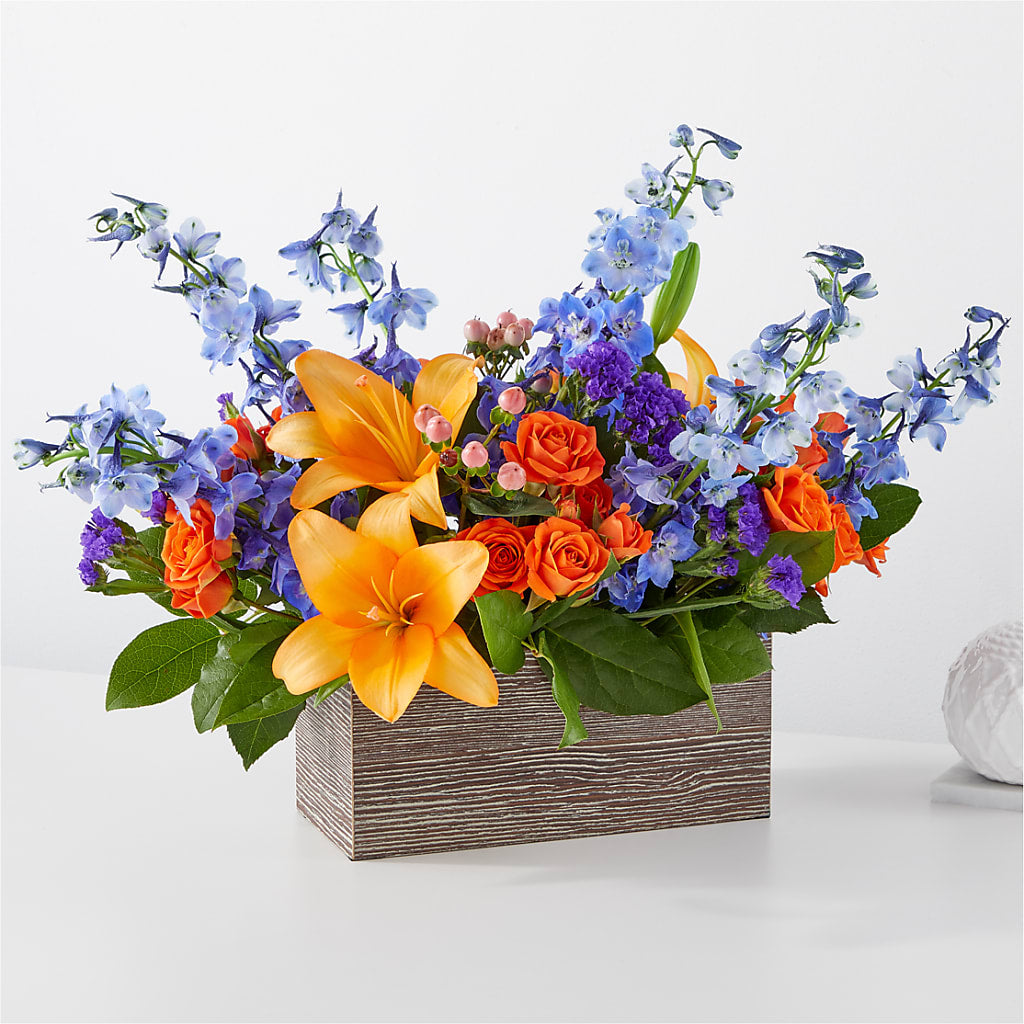 Radiant Citrus Box Bouquet – Blossom Shop, Conroe TX