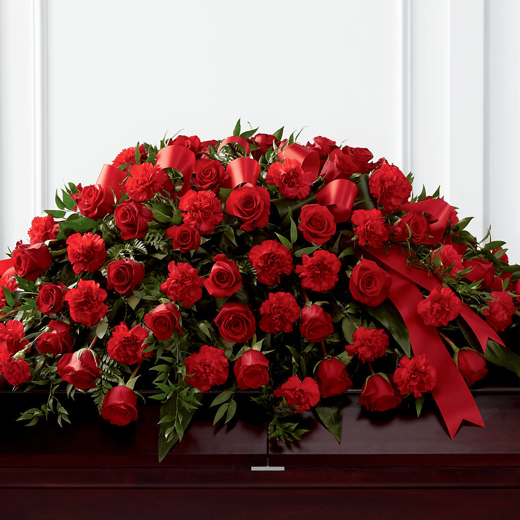 Tribute of Life Casket Spray – Blossom Shop, Conroe TX