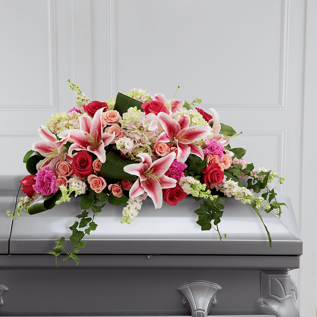 Splendid Grace Casket Spray – Blossom Shop, Conroe TX