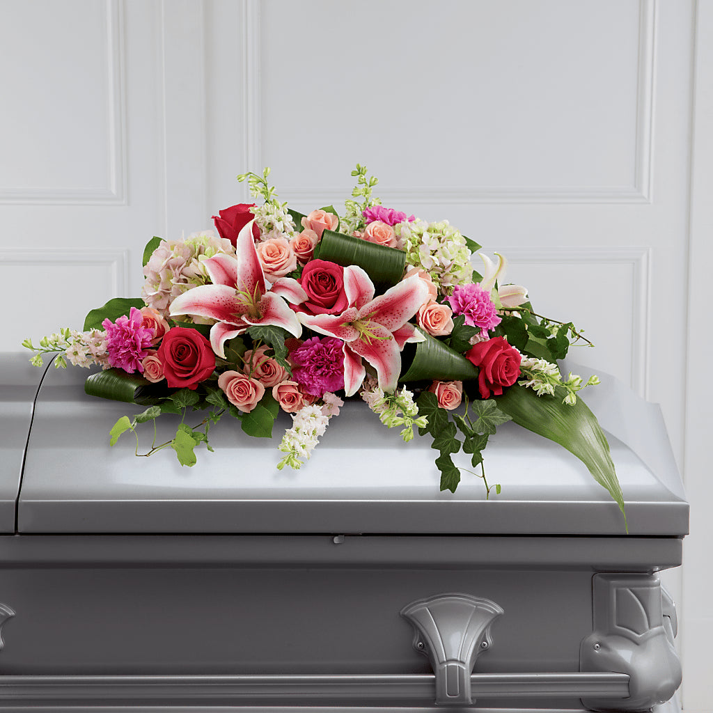 Splendid Grace Casket Spray – Blossom Shop, Conroe TX