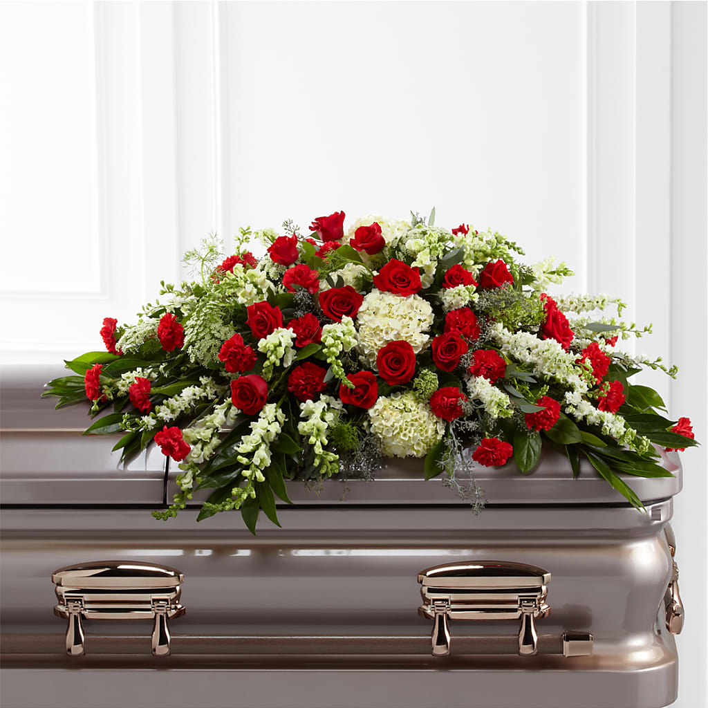 Sincerity Casket Spray – Blossom Shop, Conroe TX