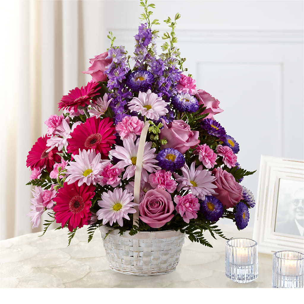 Pastel Peace Basket – Blossom Shop, Conroe TX