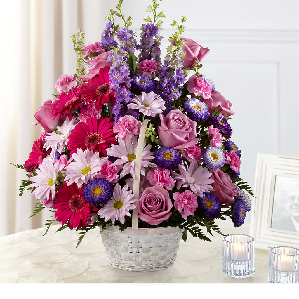 Pastel Peace Basket – Blossom Shop, Conroe TX