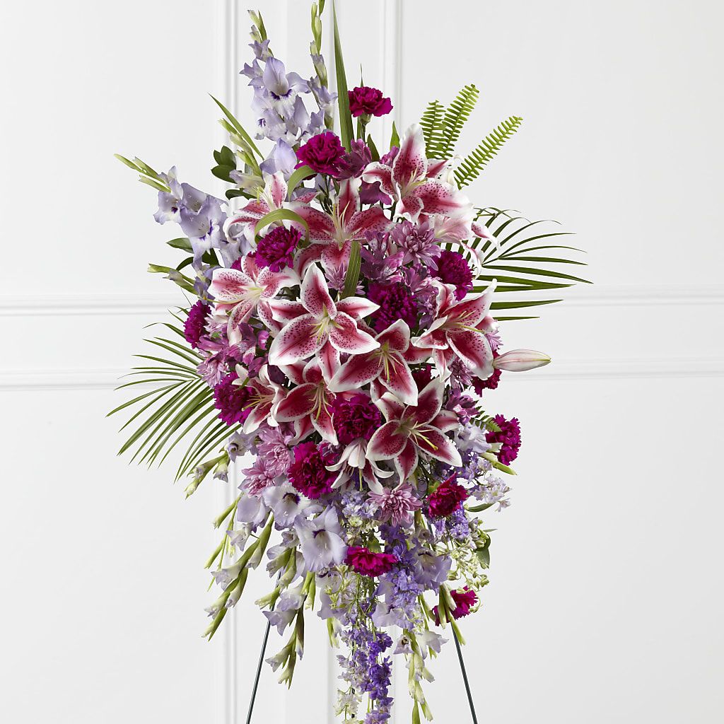 Tender Touch Standing Spray – Blossom Shop, Conroe TX