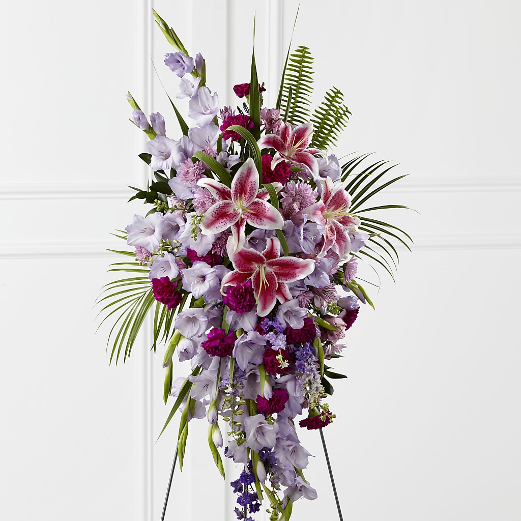 Tender Touch Standing Spray – Blossom Shop, Conroe TX