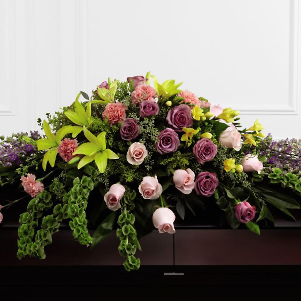 Forever Beloved Casket Spray – Blossom Shop, Conroe TX