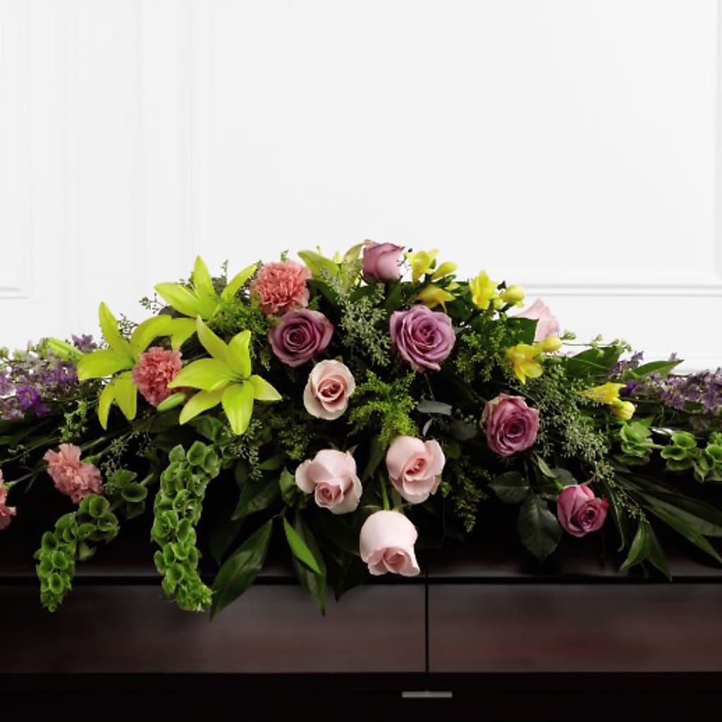 Forever Beloved Casket Spray – Blossom Shop, Conroe TX