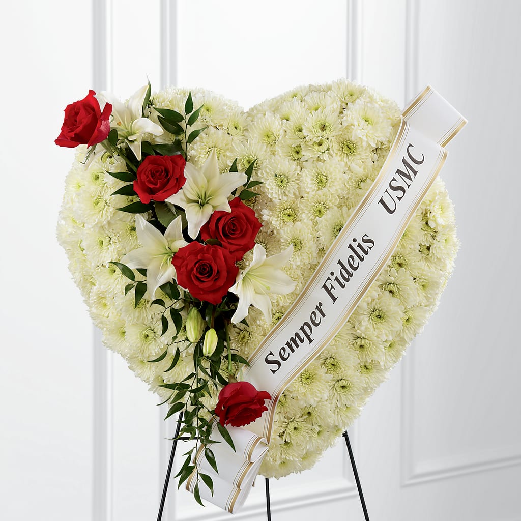 Heartfelt Hero Standing Heart – Blossom Shop, Conroe TX