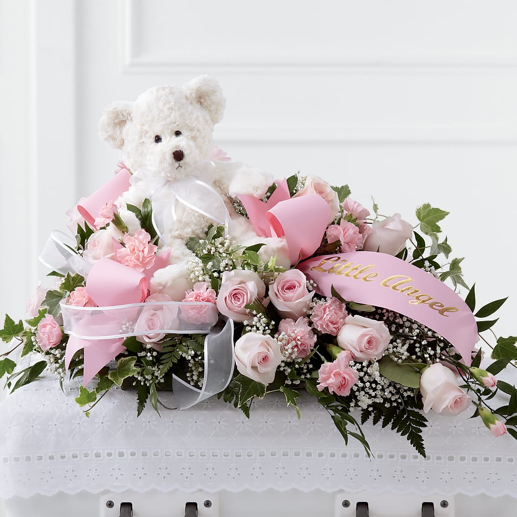 Touch of Sympathy Casket Spray – Blossom Shop, Conroe TX