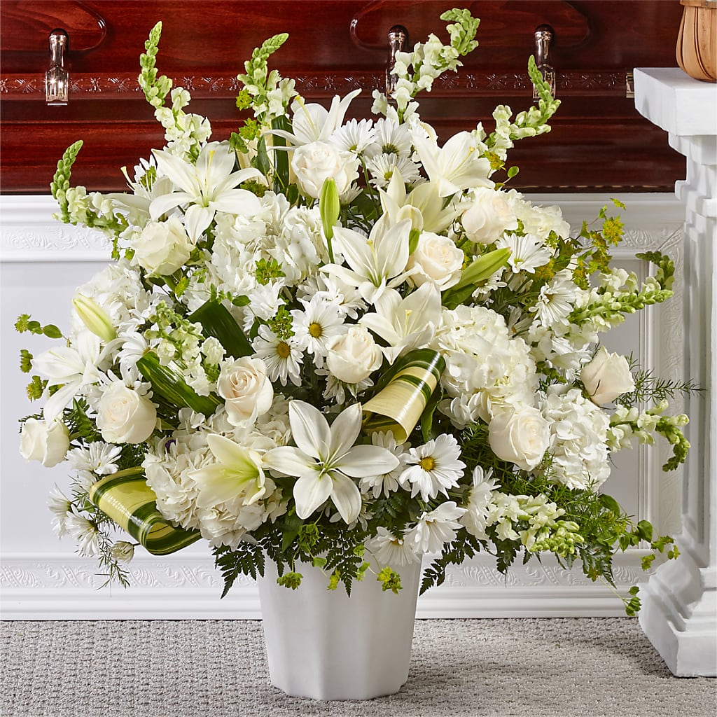 Thoughts of Tranquility Floor Basket – Blossom Shop, Conroe TX