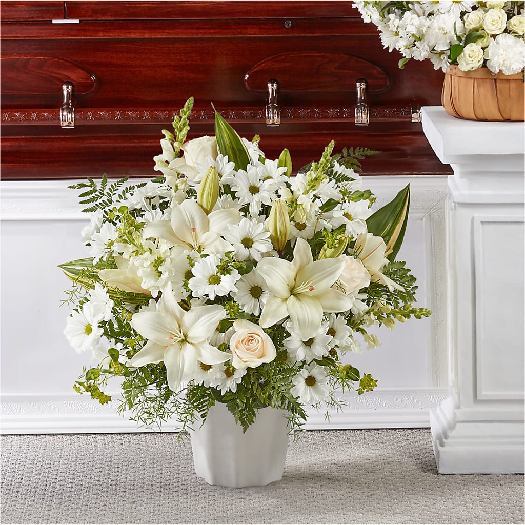 Thoughts of Tranquility Floor Basket – Blossom Shop, Conroe TX