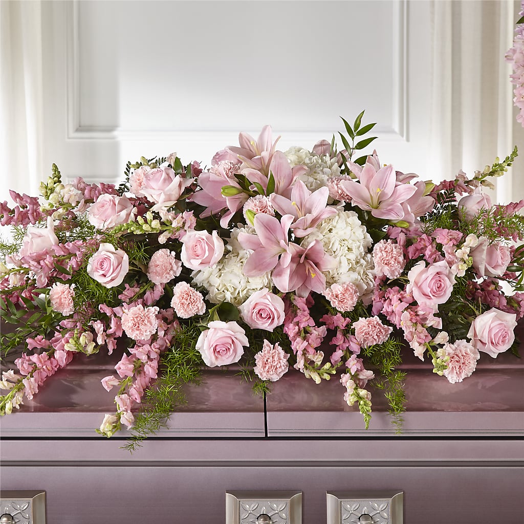 Life & Remembrance Casket Spray – Blossom Shop, Conroe TX