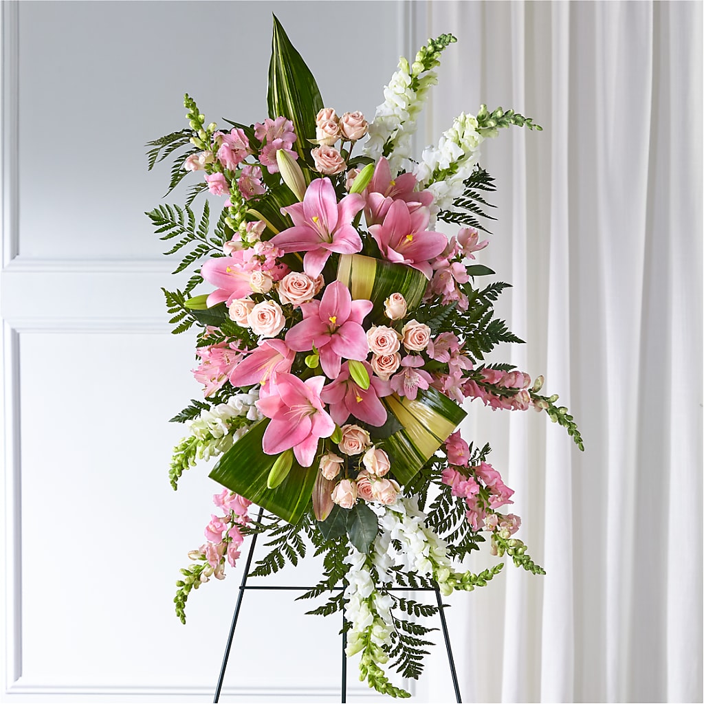 Elegant Embrace Standing Spray – Blossom Shop, Conroe TX