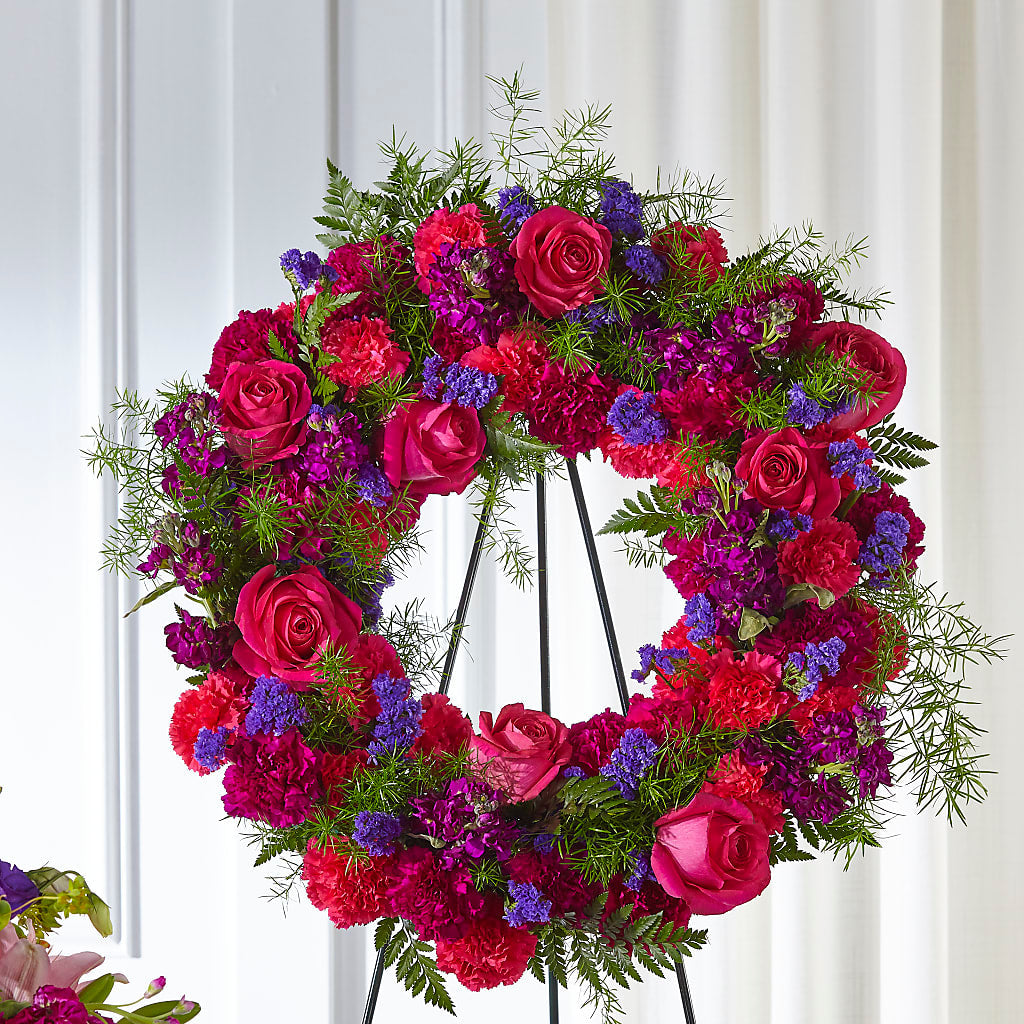 Calming Colors Wreath – Blossom Shop, Conroe TX
