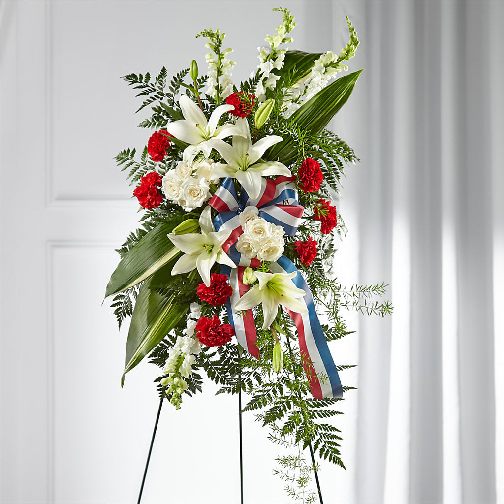 Stars of Life Standing Spray – Blossom Shop, Conroe TX