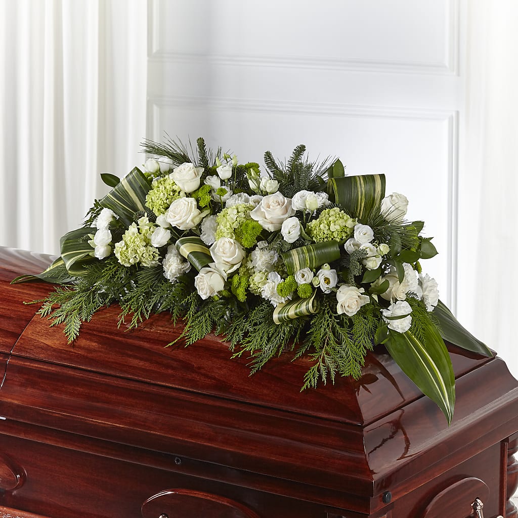 Hopeful Gesture Casket Spray – Blossom Shop, Conroe TX