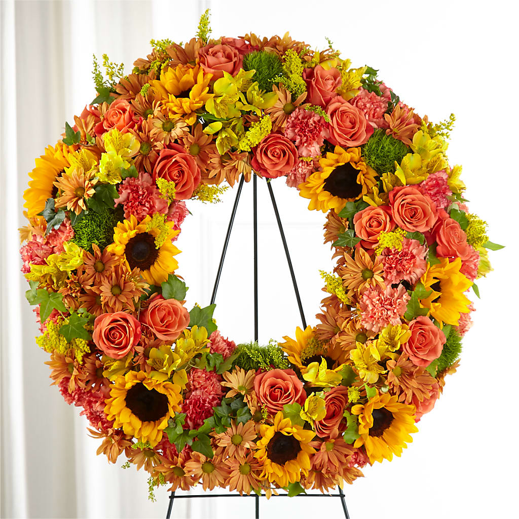 Autumnal Memories Wreath (Standard) – Blossom Shop, Conroe TX