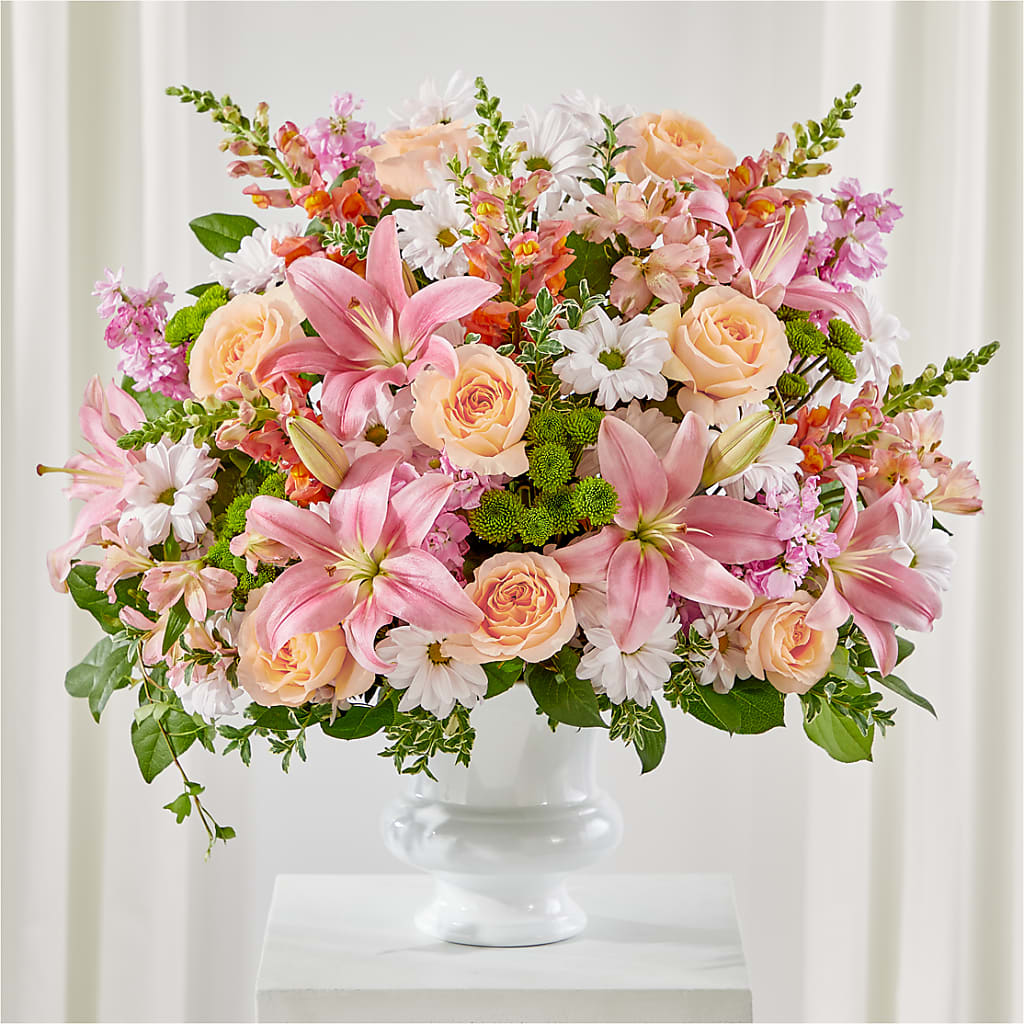 Heartfelt Gesture Urn Arrangement – Blossom Shop, Conroe TX