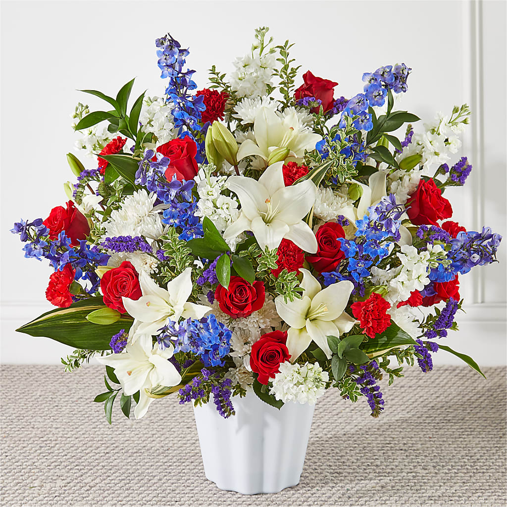 Consoled Floor Basket – Blossom Shop, Conroe TX