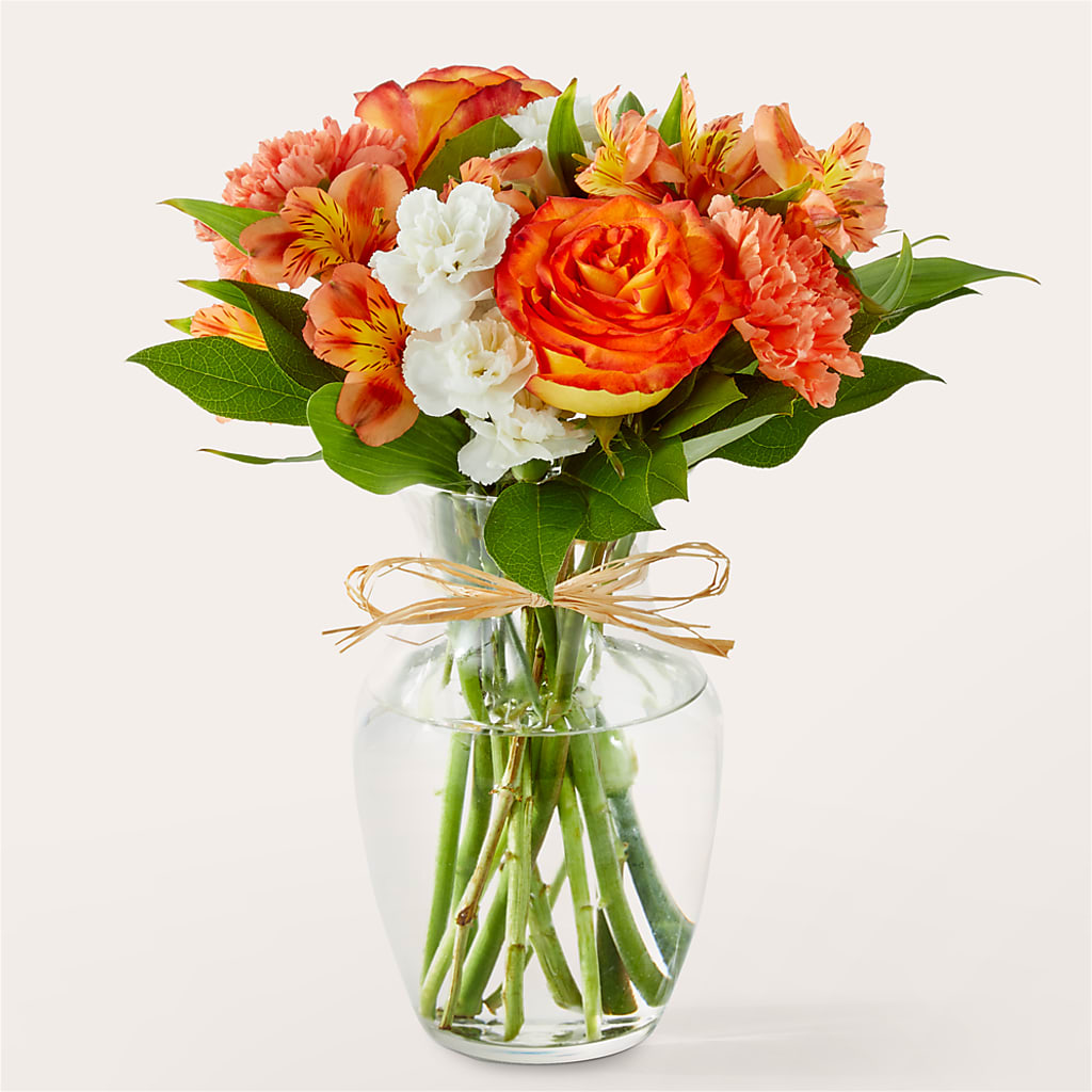 Apricot Glow Bouquet – Blossom Shop, Conroe TX