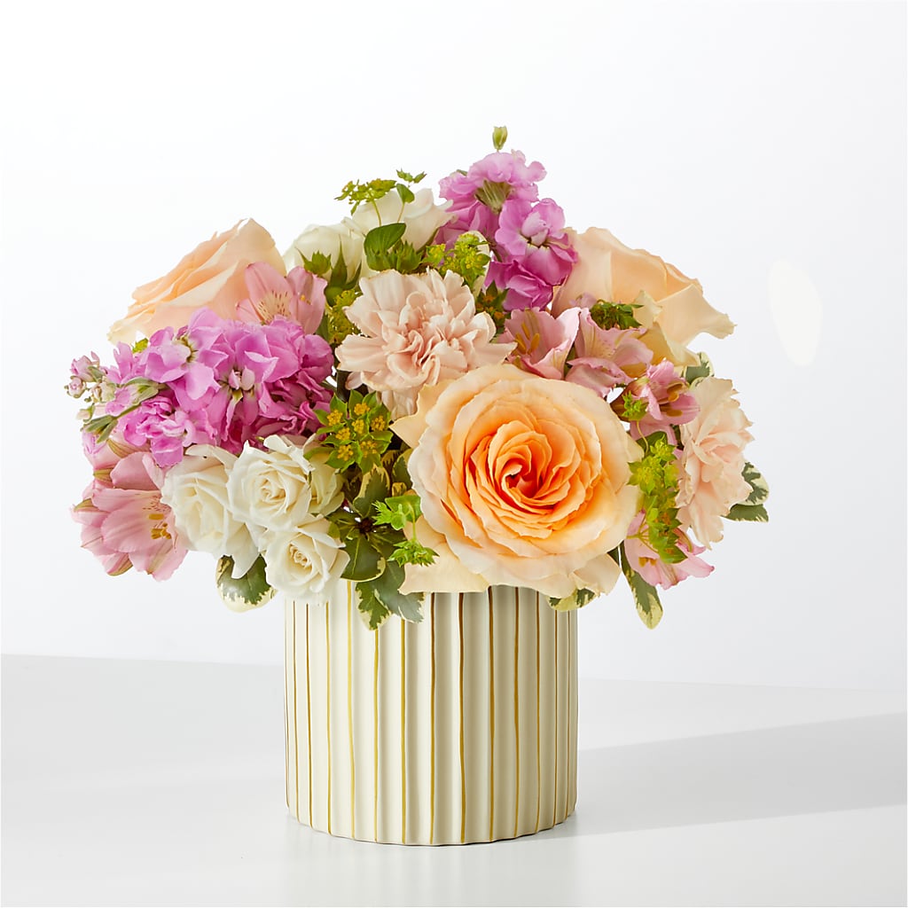 Paradise Bouquet with Ivory Vase – Blossom Shop, Conroe TX