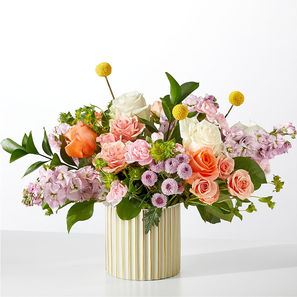 French Market Bouquet with Ivory Vase – Blossom Shop, Conroe TX
