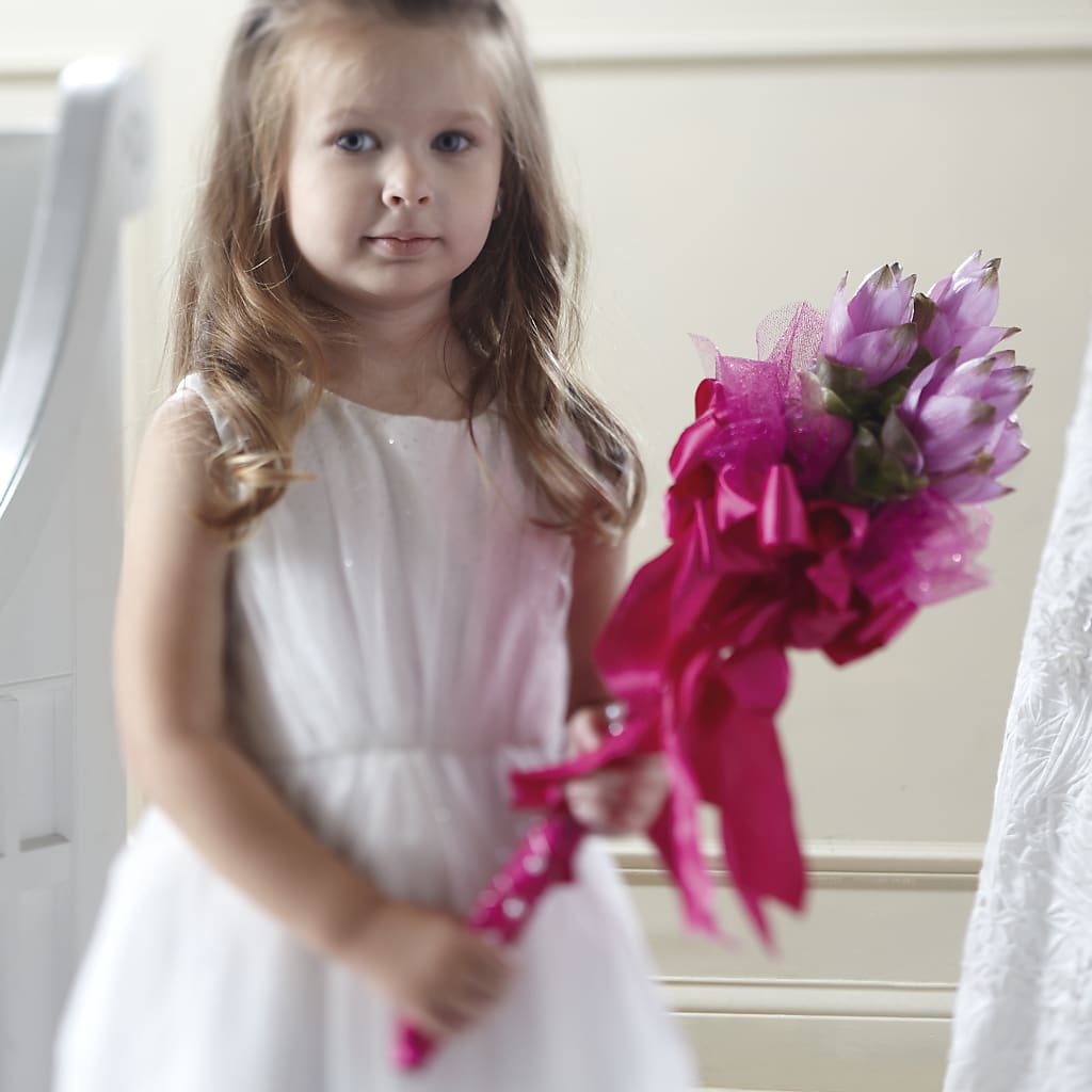 Sparkle Pink Flower Girl Bouquet – Blossom Shop, Conroe TX