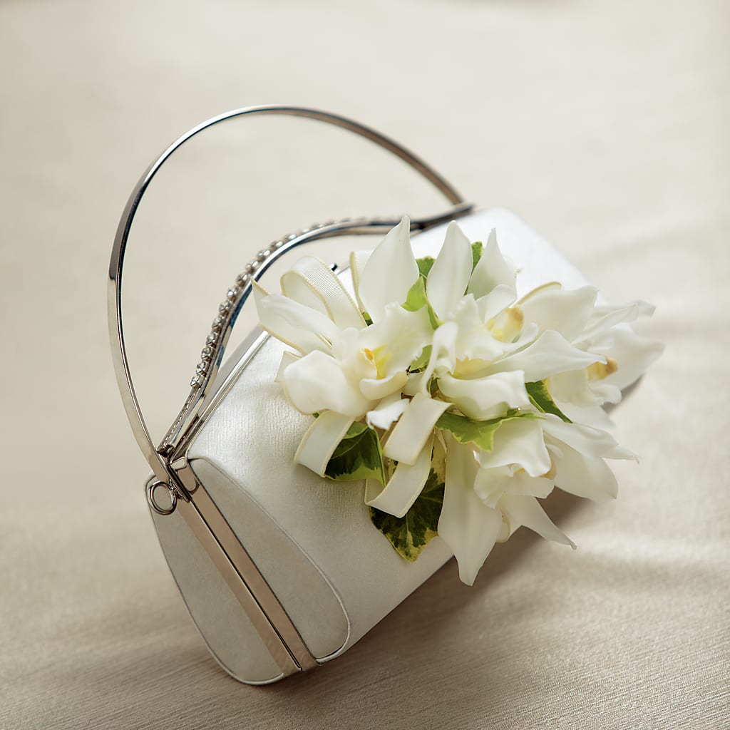 White Purse Decor – Blossom Shop, Conroe TX