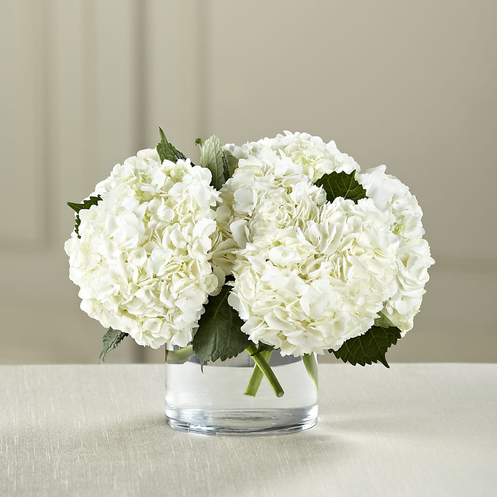 White Hydrangea Bouquet – Blossom Shop, Conroe TX