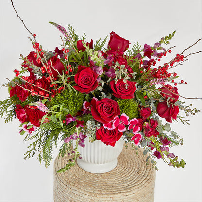 Big Red Bow Bouquet –  Blossom Shop, Conroe TX