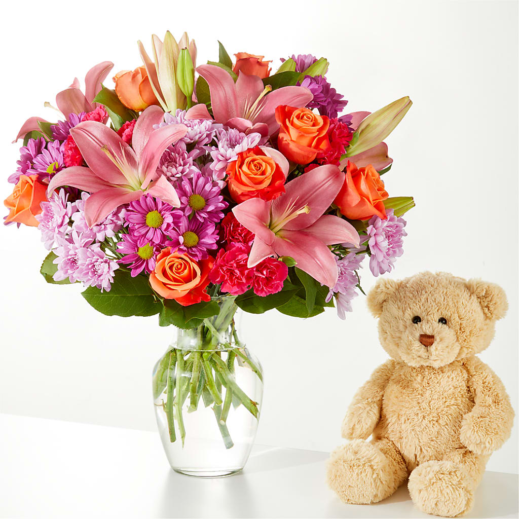 One and Only Bouquet and Bear Bundle –  Blossom Shop, Conroe TX