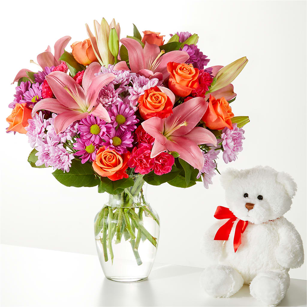 One and Only Bouquet and Bear Bundle –  Blossom Shop, Conroe TX