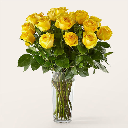 Long Stem Yellow Rose Bouquet –  Blossom Shop, Conroe TX