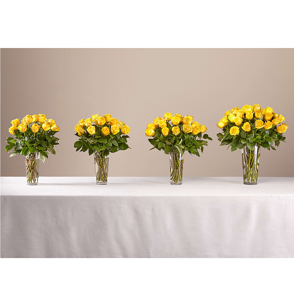 Long Stem Yellow Rose Bouquet –  Blossom Shop, Conroe TX