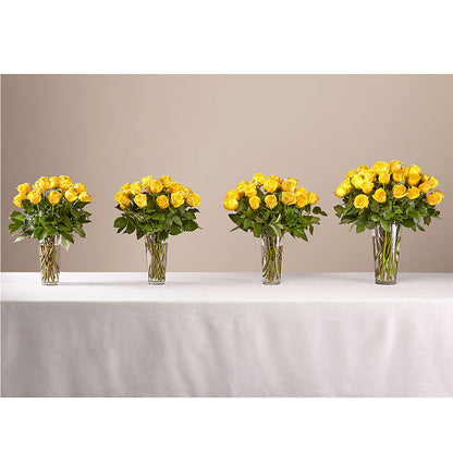 Long Stem Yellow Rose Bouquet –  Blossom Shop, Conroe TX