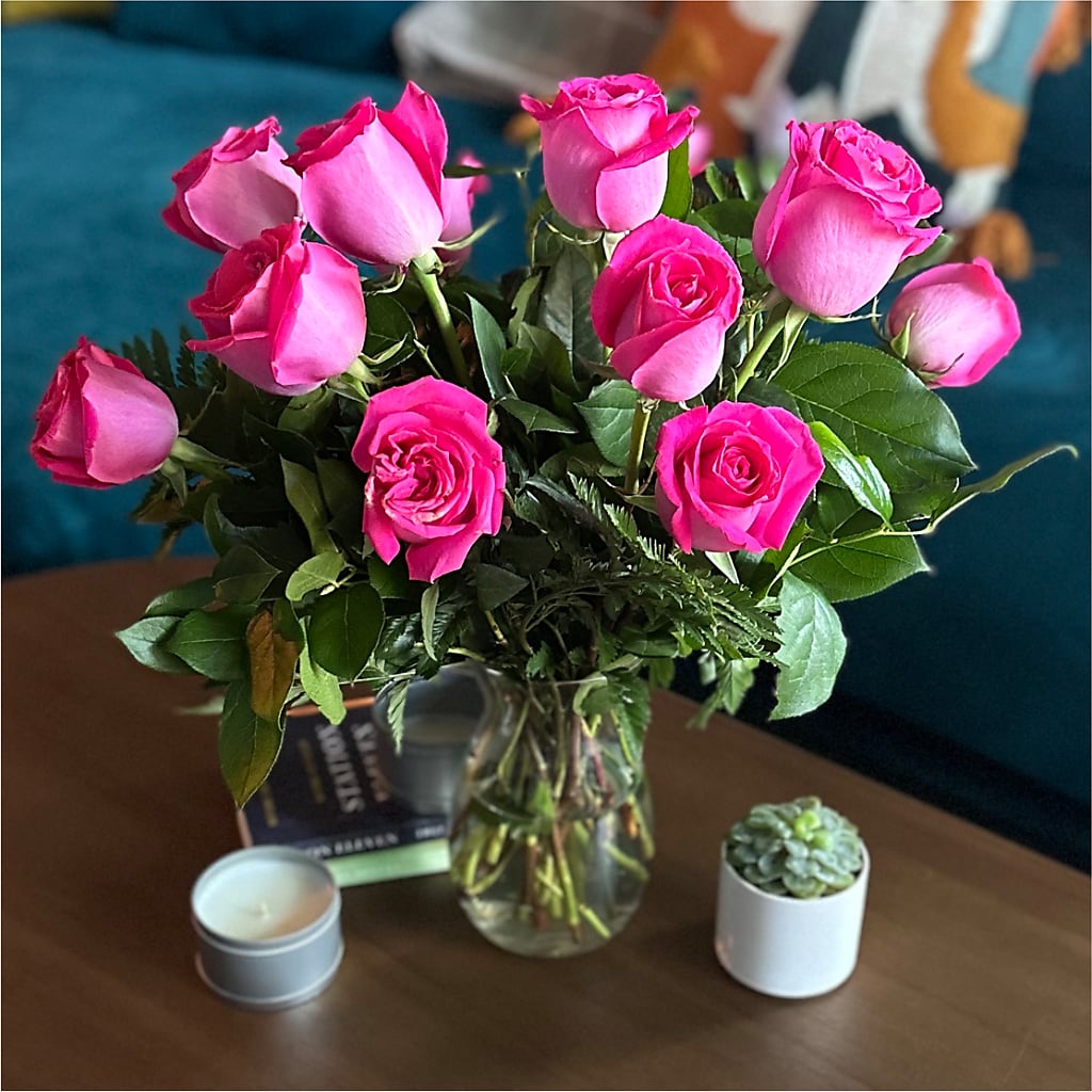 Long Stem Pink Rose Bouquet –  Blossom Shop, Conroe TX