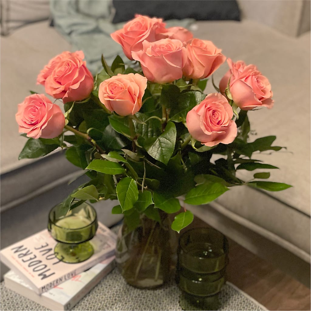 Long Stem Pink Rose Bouquet –  Blossom Shop, Conroe TX