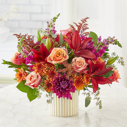 Burgundy Landscape Bouquet –  Blossom Shop, Conroe TX