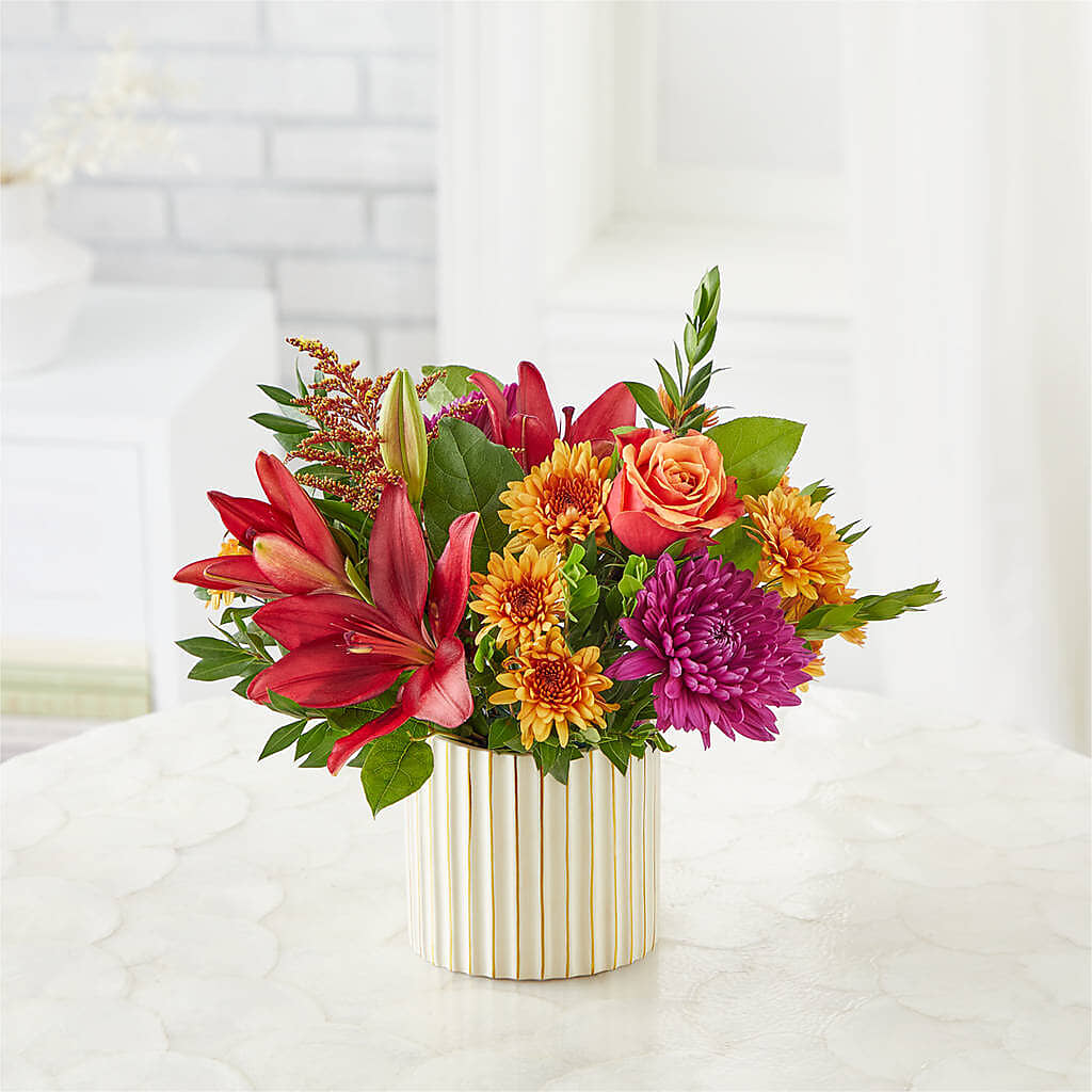 Burgundy Landscape Bouquet –  Blossom Shop, Conroe TX