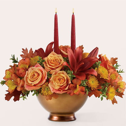 Harvest Table Centerpiece –  Blossom Shop, Conroe TX