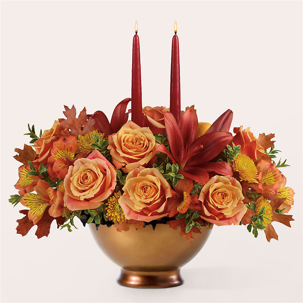 Harvest Table Centerpiece –  Blossom Shop, Conroe TX