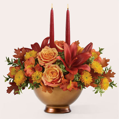 Harvest Table Centerpiece –  Blossom Shop, Conroe TX