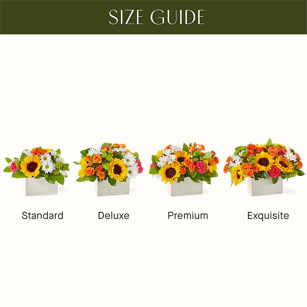 Sun-drenched Blooms Box Bouquet –  Blossom Shop, Conroe TX