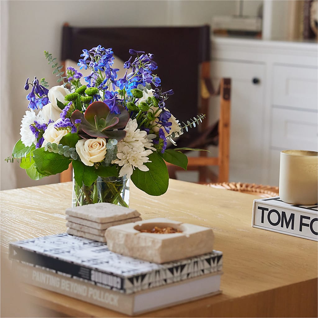 Cerulean Waves Bouquet –  Blossom Shop, Conroe TX