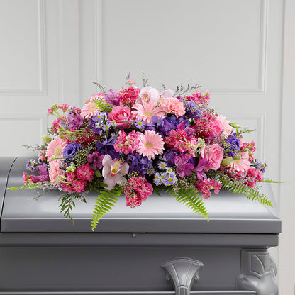 Glorious Garden Casket Spray –  Blossom Shop, Conroe TX