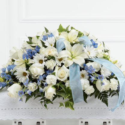 Tender Treasure Casket Spray –  Blossom Shop, Conroe TX