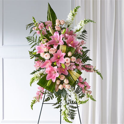 Elegant Embrace Standing Spray –  Blossom Shop, Conroe TX
