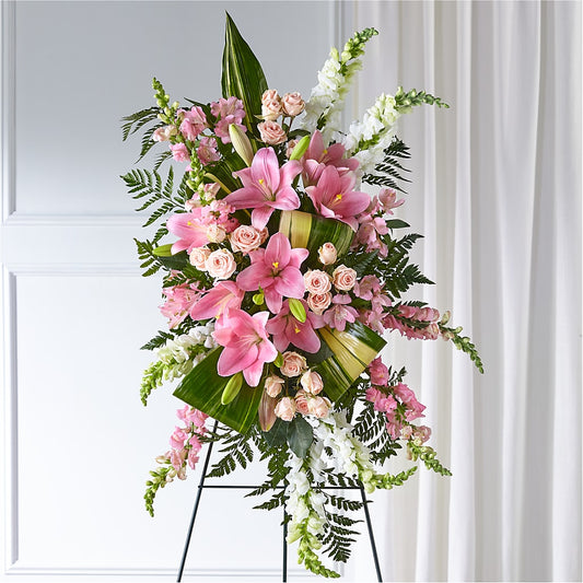 Elegant Embrace Standing Spray –  Blossom Shop, Conroe TX